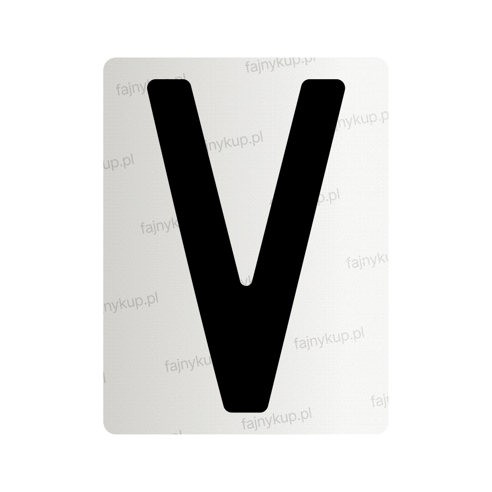 Tablice rejestracyjne nanofilmowe dla Polski (Standardowe) - Symbol "V"