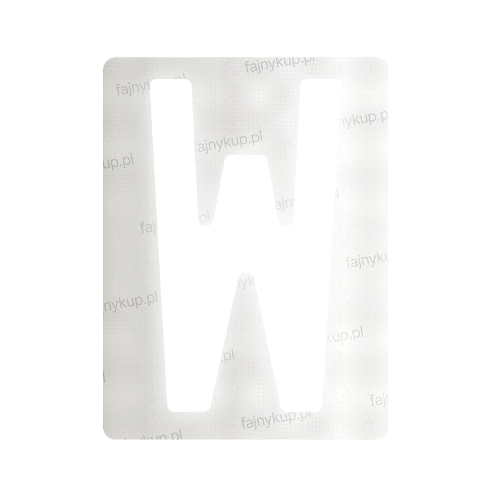 Tablice rejestracyjne nanofilmowe do Polski (Standardowe) - Symbol "W"