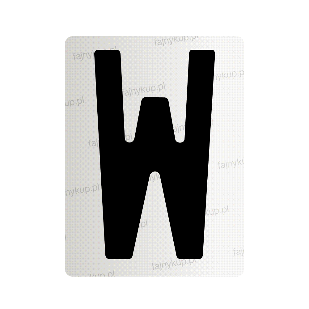Tablice rejestracyjne nanofilmowe do Polski (Standardowe) - Symbol "W"