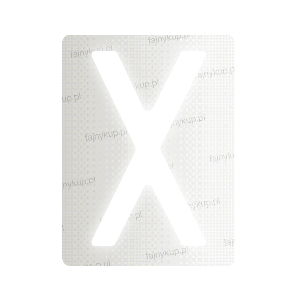 Tablice rejestracyjne nanofilmowe dla Polski (Standardowe) - Symbol "X"