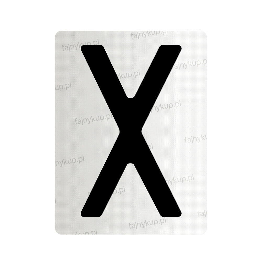 Tablice rejestracyjne nanofilmowe dla Polski (Standardowe) - Symbol "X"
