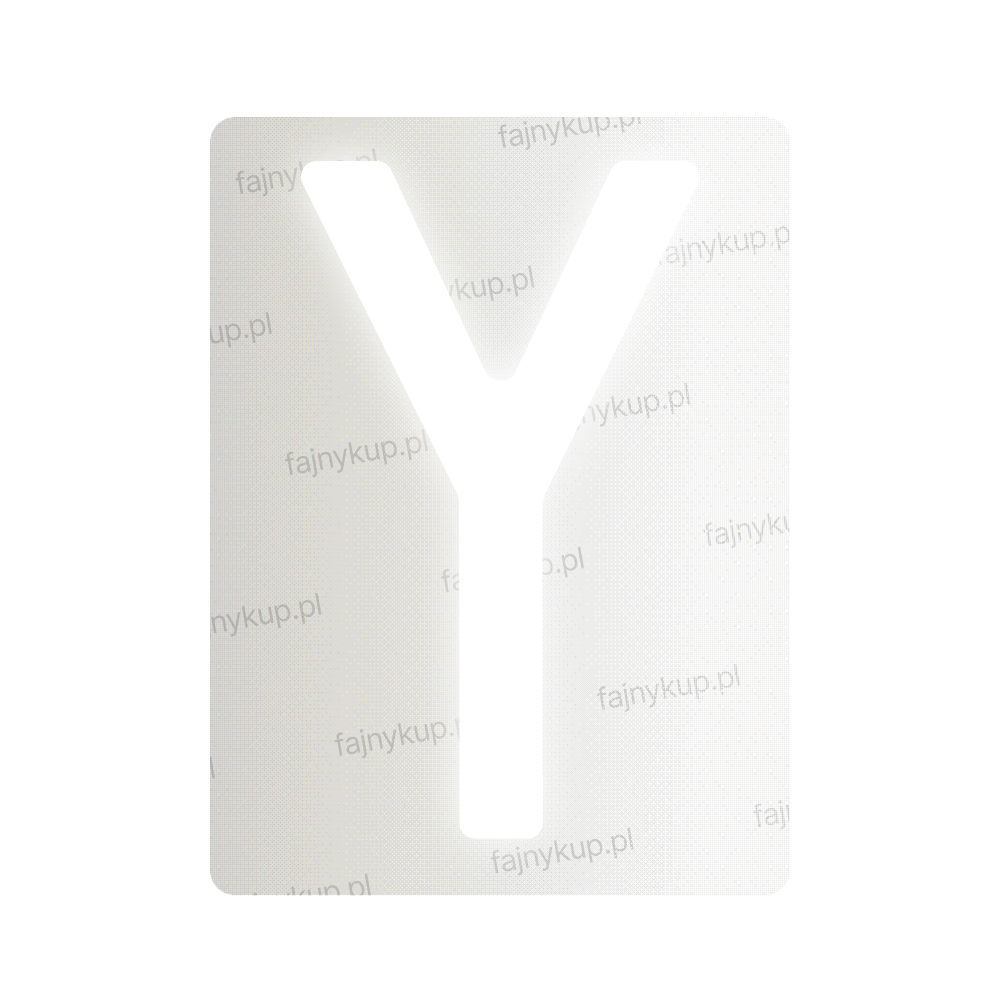 Tablice rejestracyjne nanofilmowe dla Polski (Standardowe) - Symbol "Y"