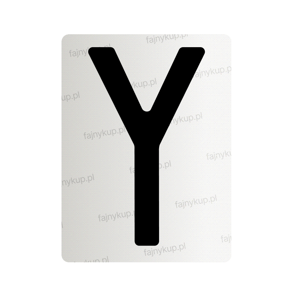 Tablice rejestracyjne nanofilmowe dla Polski (Standardowe) - Symbol "Y"