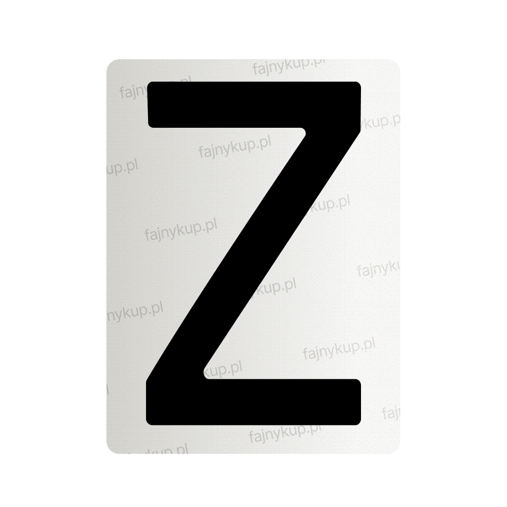Tablice rejestracyjne nanofilmowe dla Polski (Standardowe) - Symbol "Z"